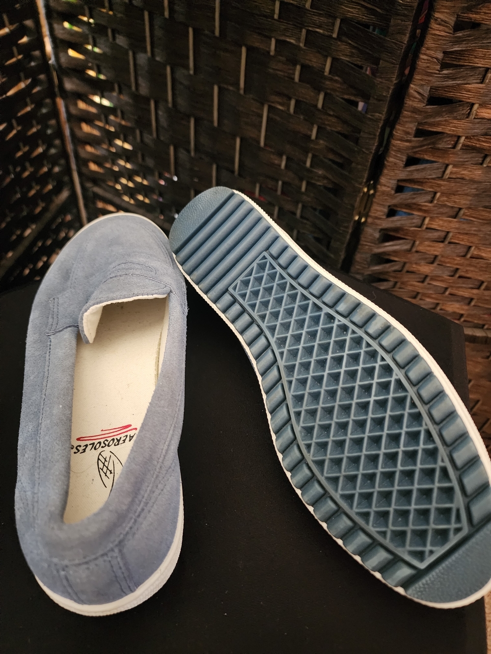Aerosoles Women's Light Blue Suede Slip-On Loafers - Picture 4 of 5
